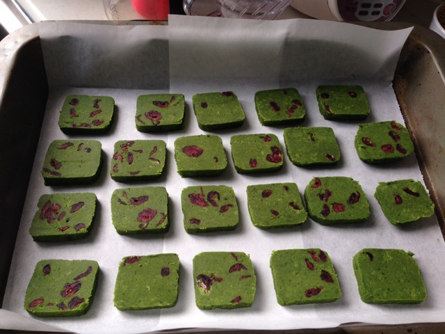 抹茶蔓越莓饼干
