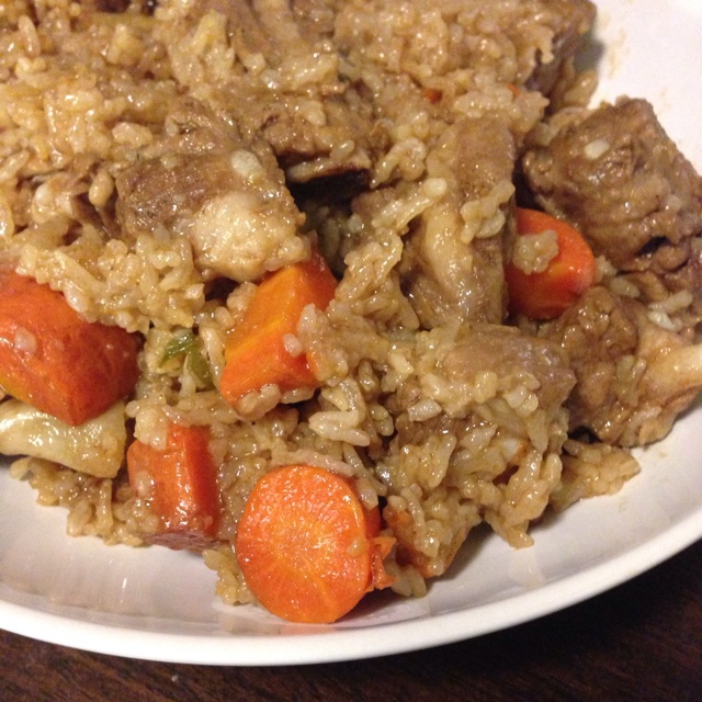 喷香排骨焖饭（爆好吃）