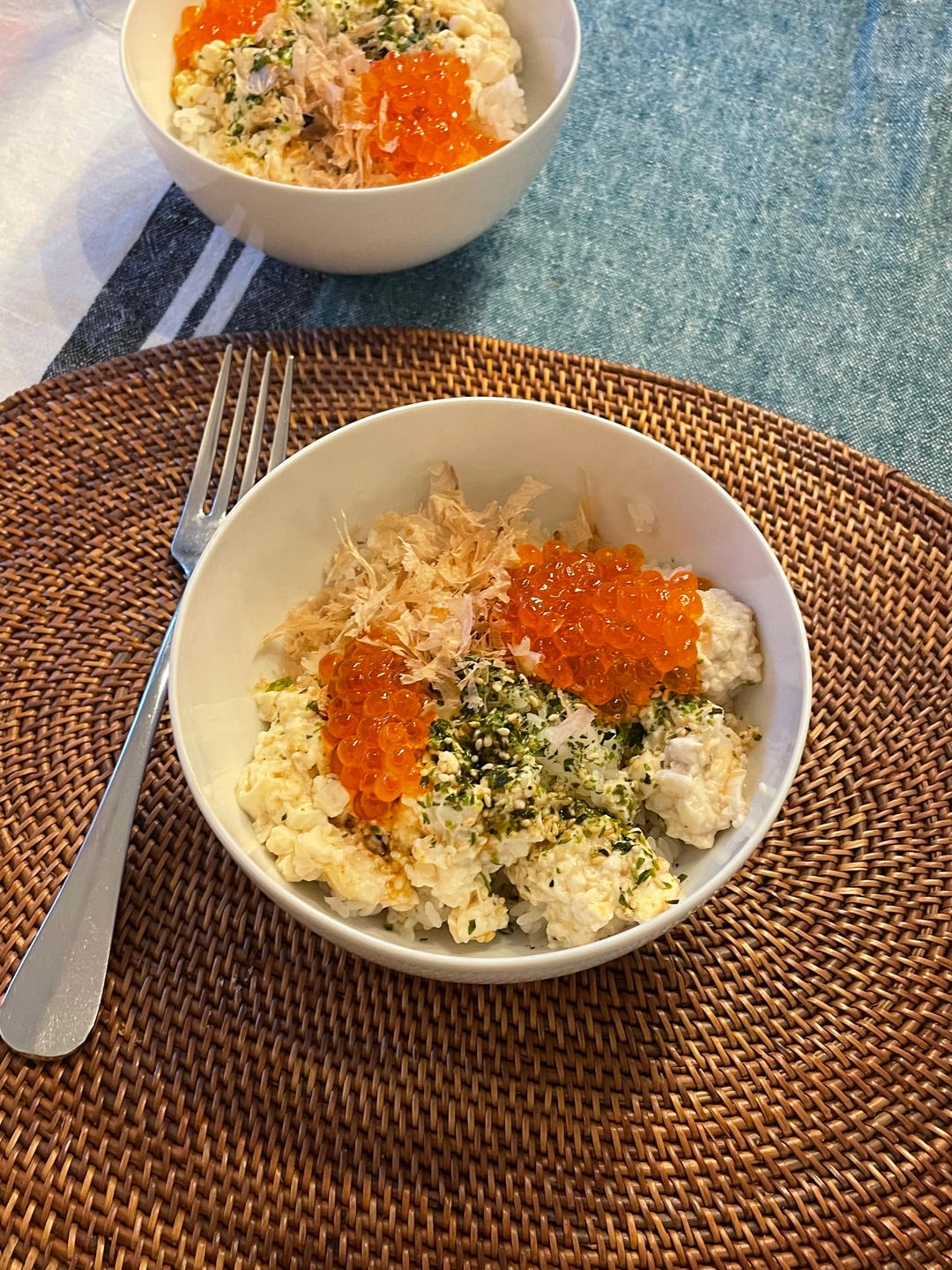 花的懒人料理之明太子豆腐丼