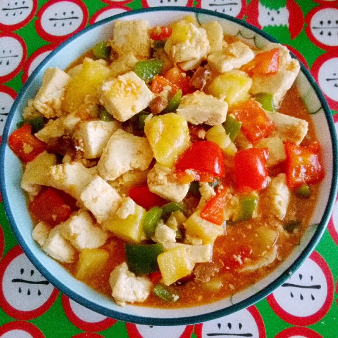 菠萝咕咾豆腐