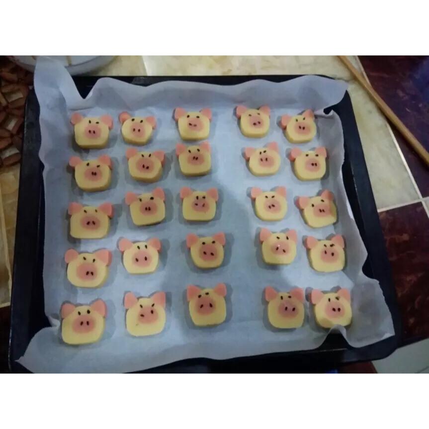 超可爱不用模具版动物曲奇饼干造型合集（小猪，小猫，青蛙，小熊，小兔）