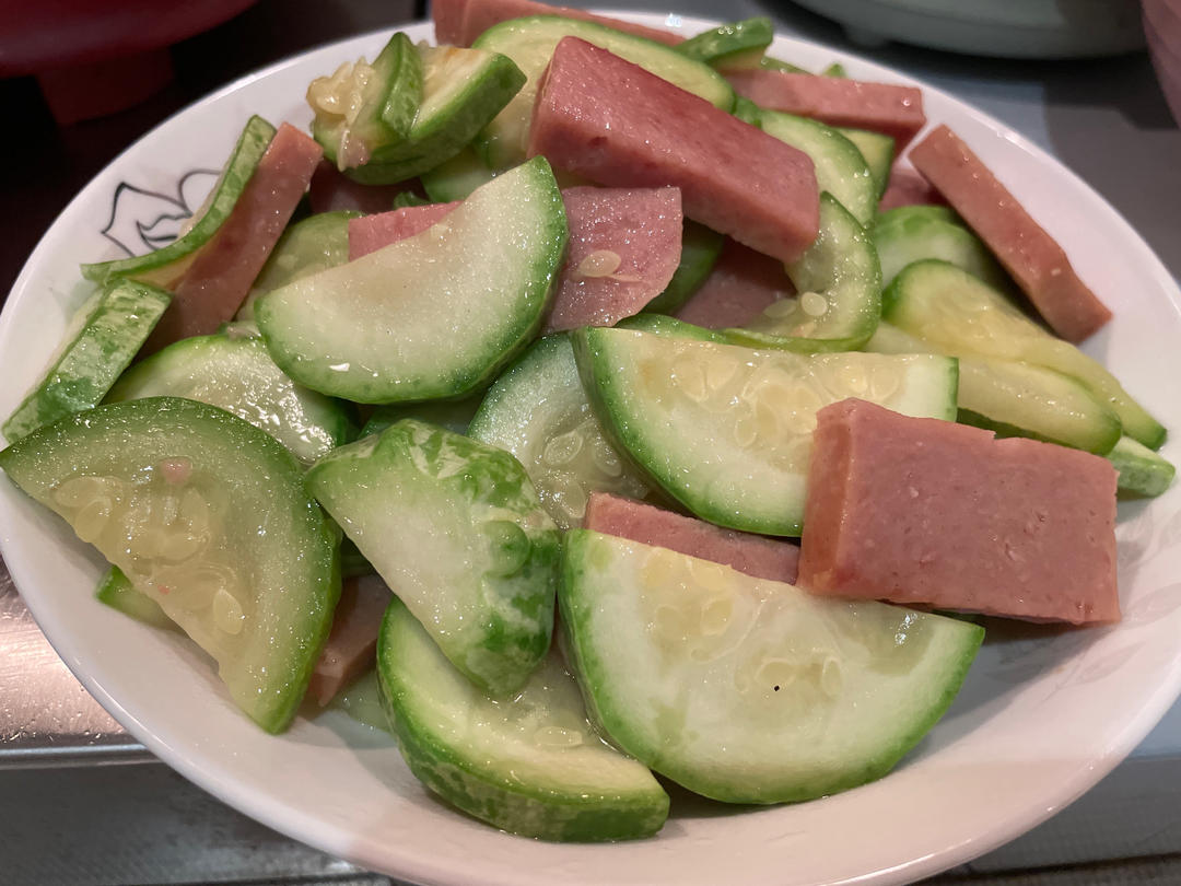 西葫芦炒火腿