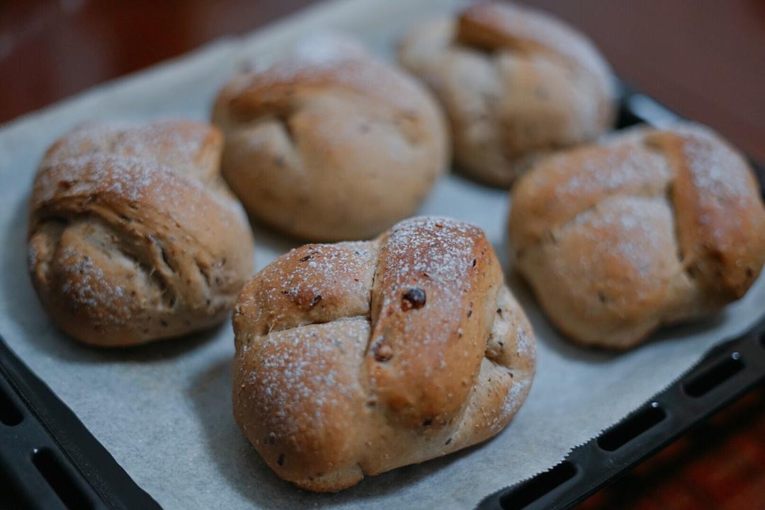 全麦牛奶蜜豆软欧