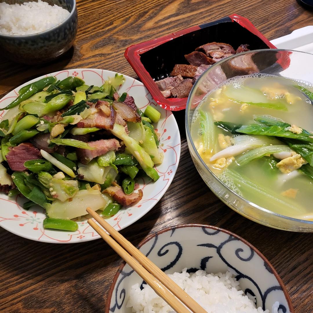 儿菜炒腊肉