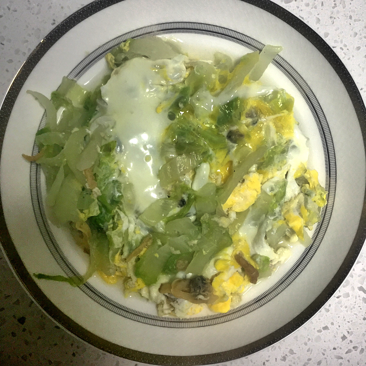 素赛螃蟹----干贝白菜滑蛋