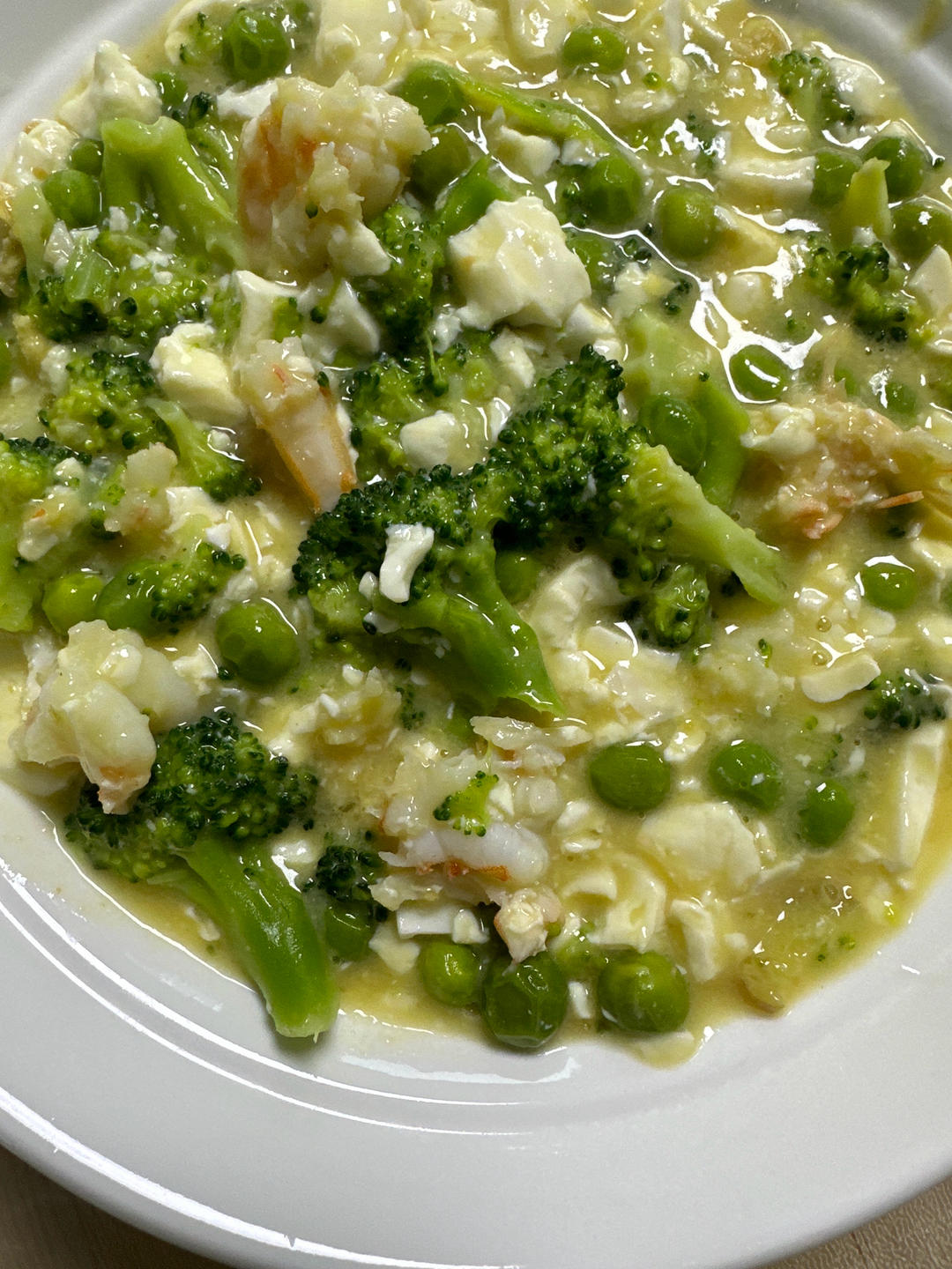 咸蛋黄虾仁烩豆腐