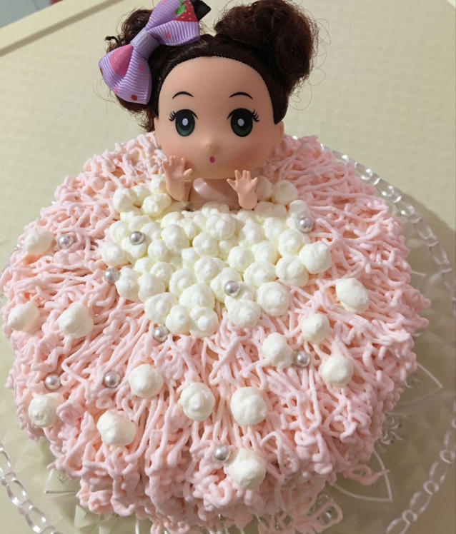 yokei做的芭比娃娃蛋糕