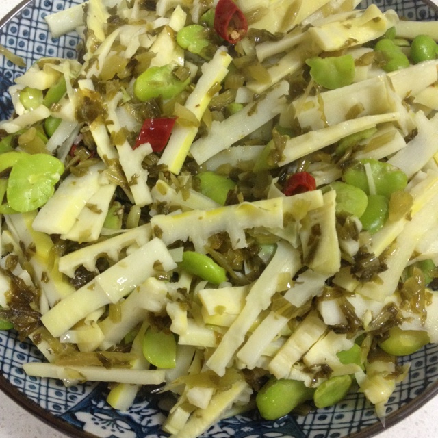 豆瓣竹笋炒芽菜