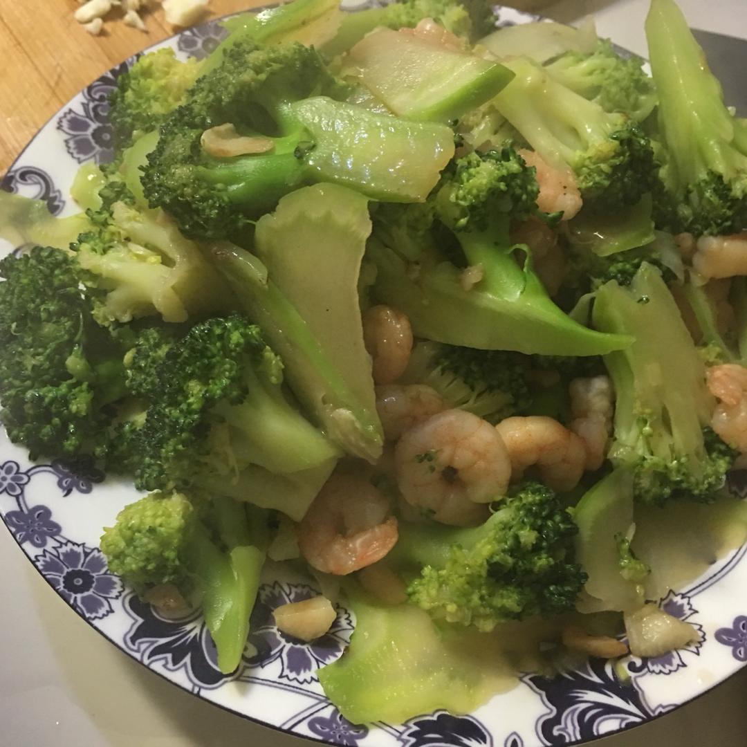 西兰花炒虾仁