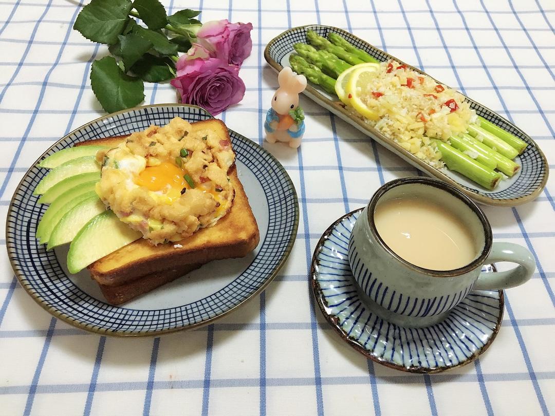 培根芝士云朵蛋