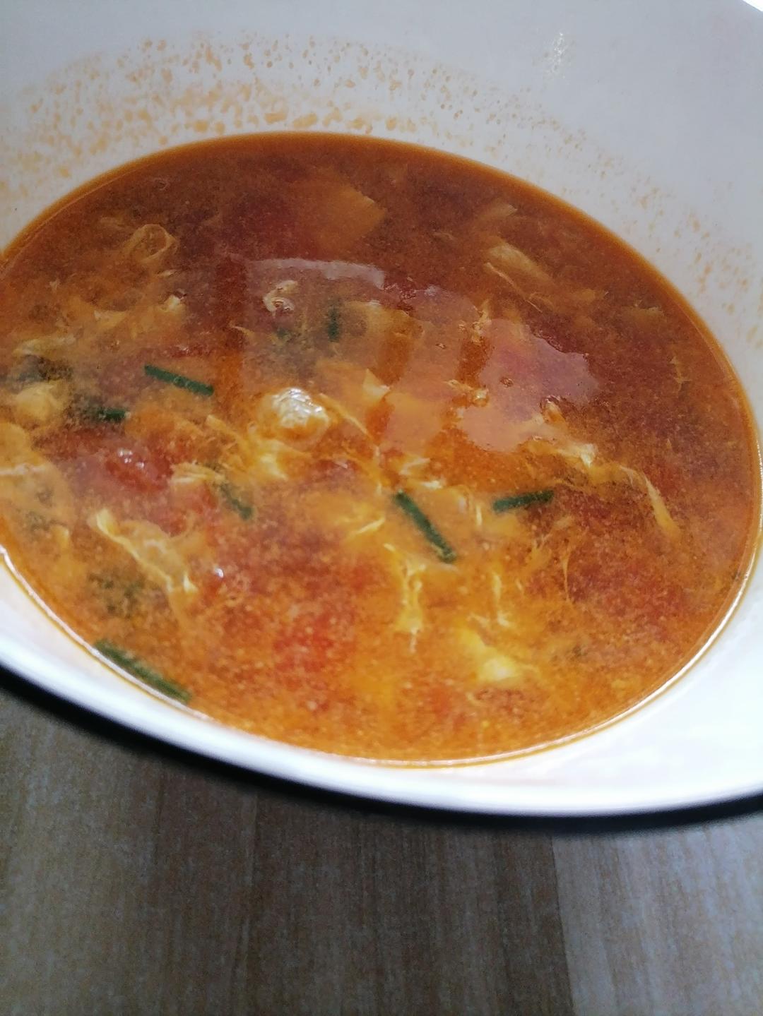 白玉菇西红柿鸡蛋汤