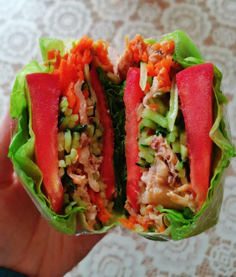 关晓彤同款三明治，用生菜包一切