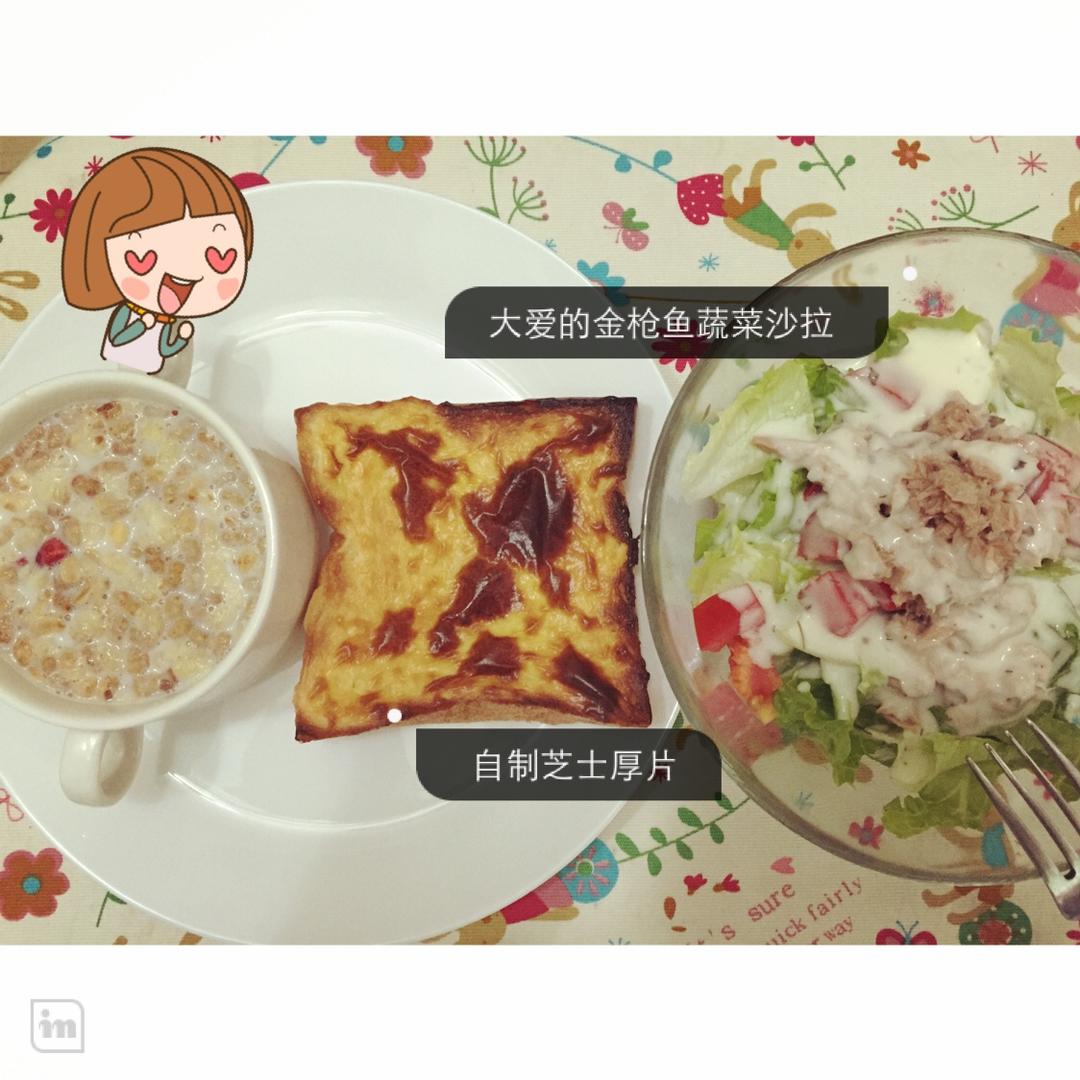 乳酪厚片（消耗吐司，奶油奶酪）