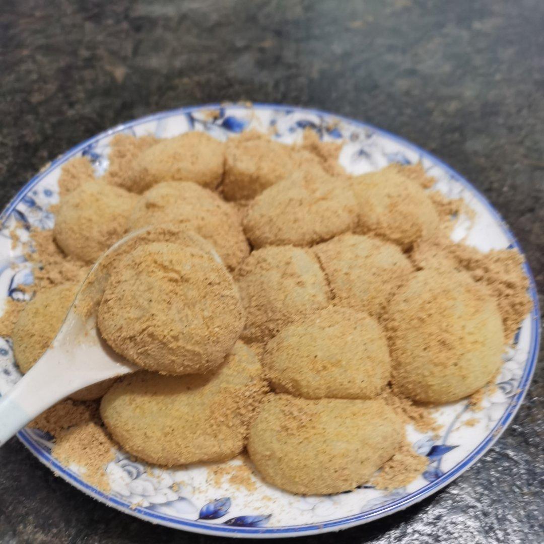 超简单糯米小糍粑团子