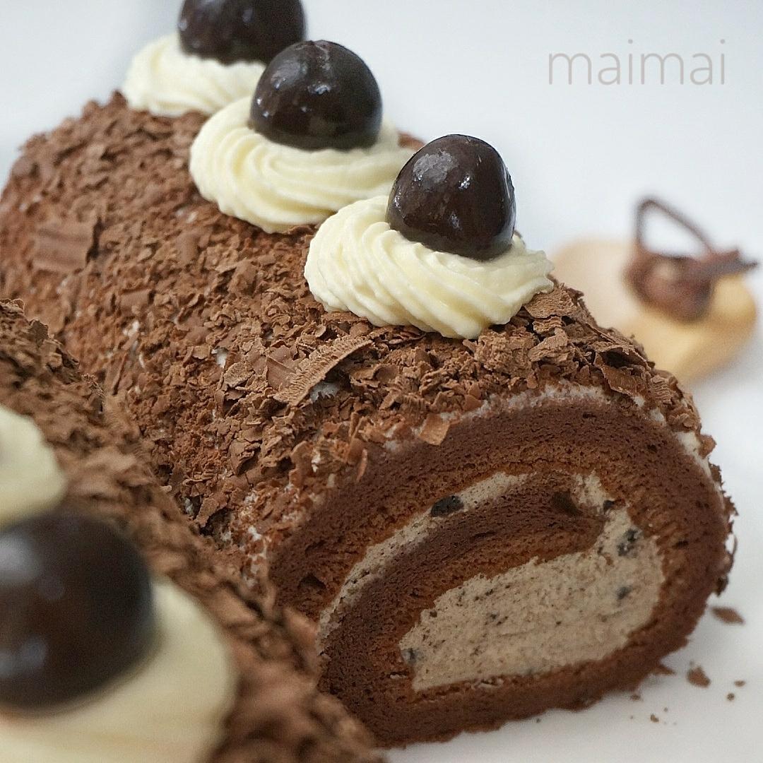 咸奶油奥利奥可可蛋糕卷