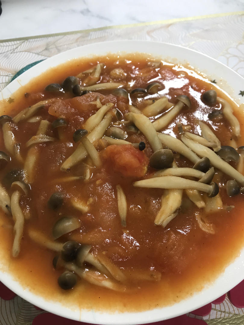 酸甜开胃·西红柿烩蟹味菇