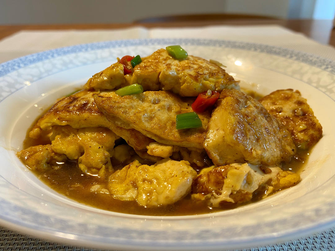 焖煎豆腐