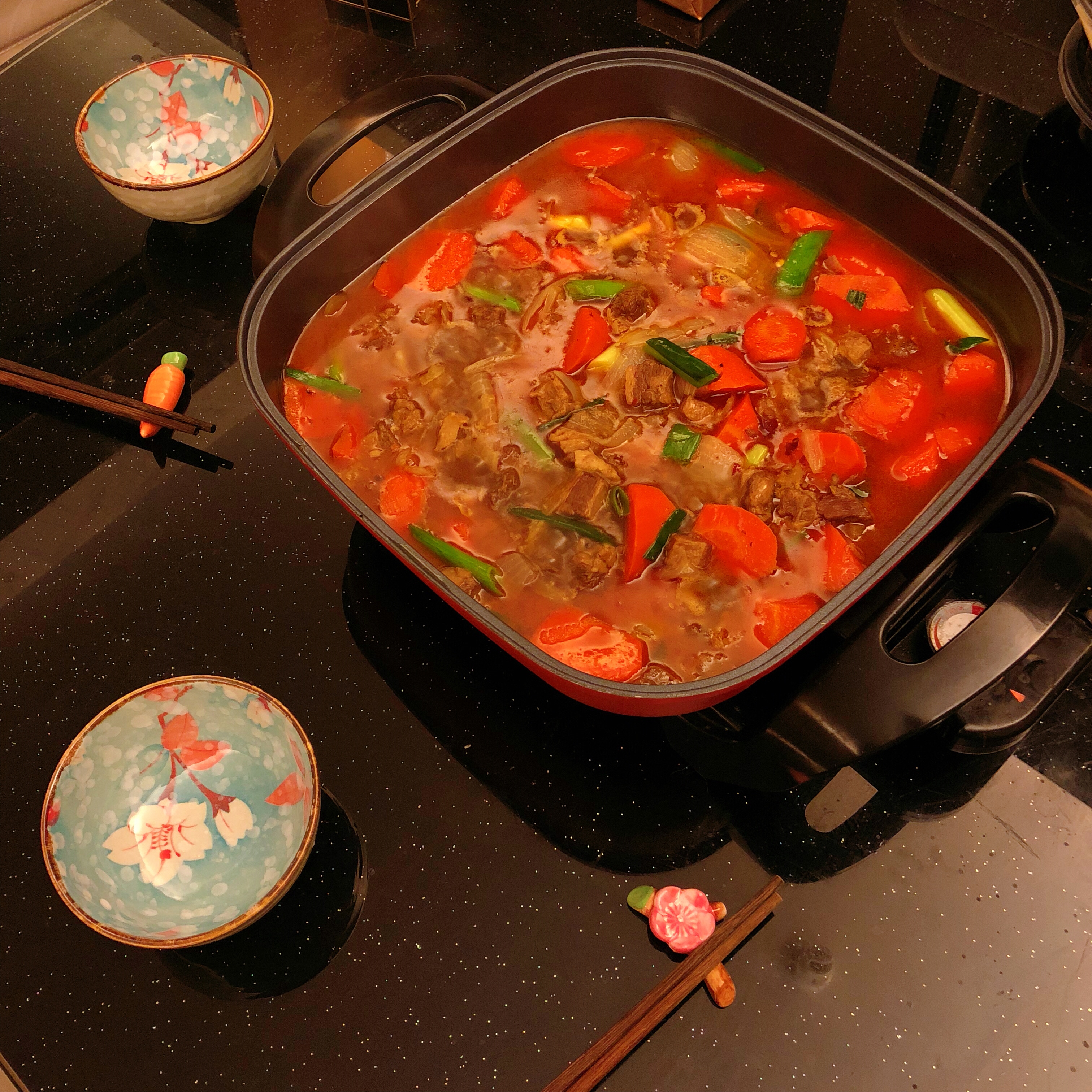 胡萝卜牛肉火锅