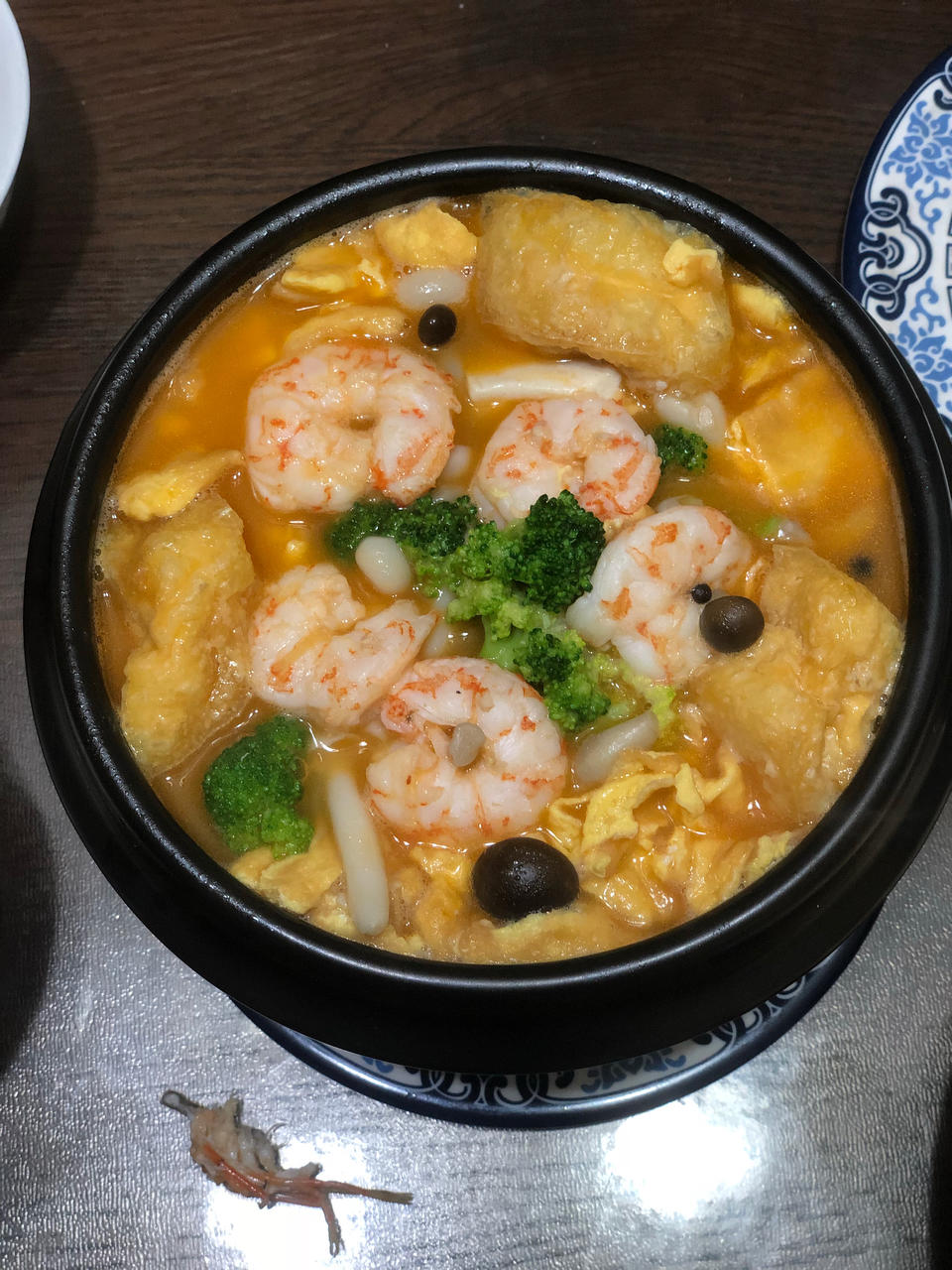 豆腐鲜虾菇菌汤