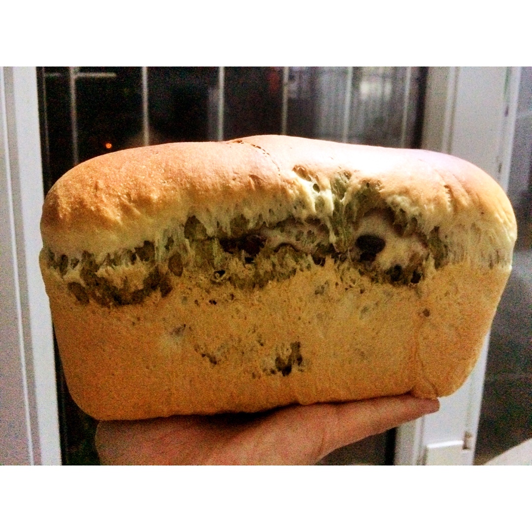 抹茶蜜豆牛奶吐司