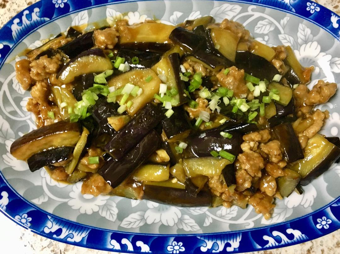 红烧肉沫茄子