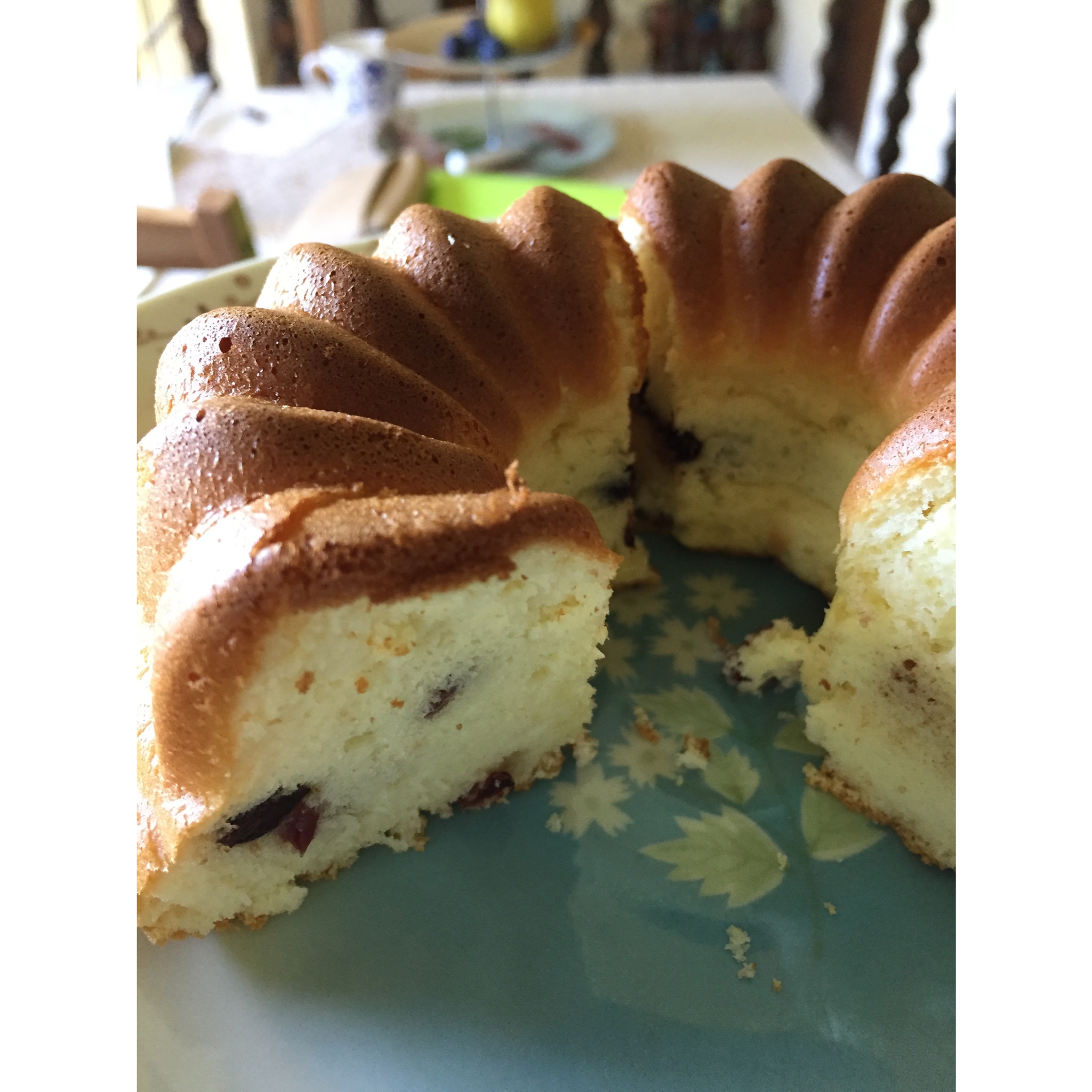 蔓越莓酸奶戚风蛋糕 附手脱模方法