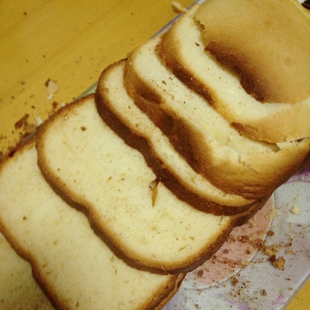 超级好吃的原味面包（面包机版）