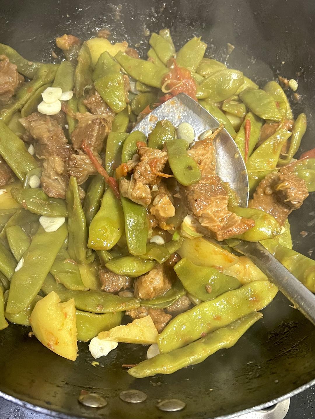 番茄牛肉炖豆角❗