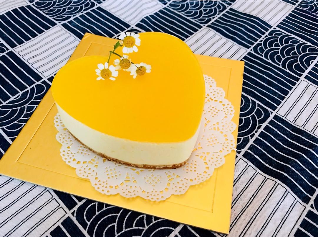 不用蒸不用烤的香橙酸奶慕斯(有镜面哦)