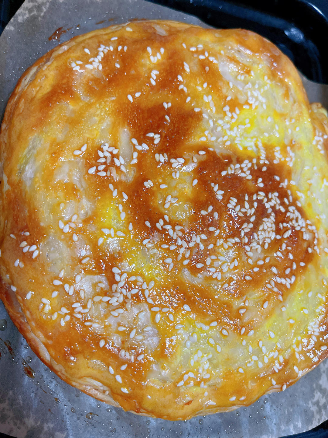 手抓饼的花样吃法：香蕉芝士派