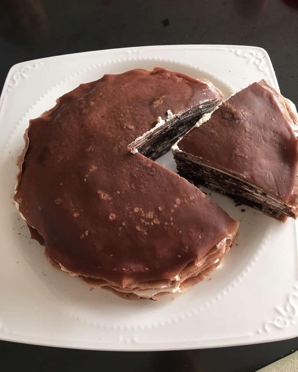 巧克力千层可丽饼
