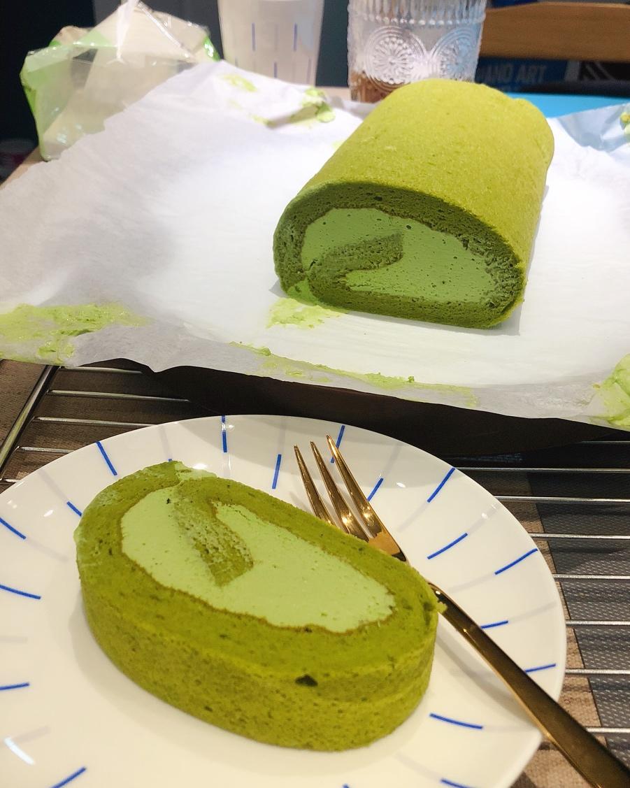 不易消泡的抹茶双享蛋糕卷