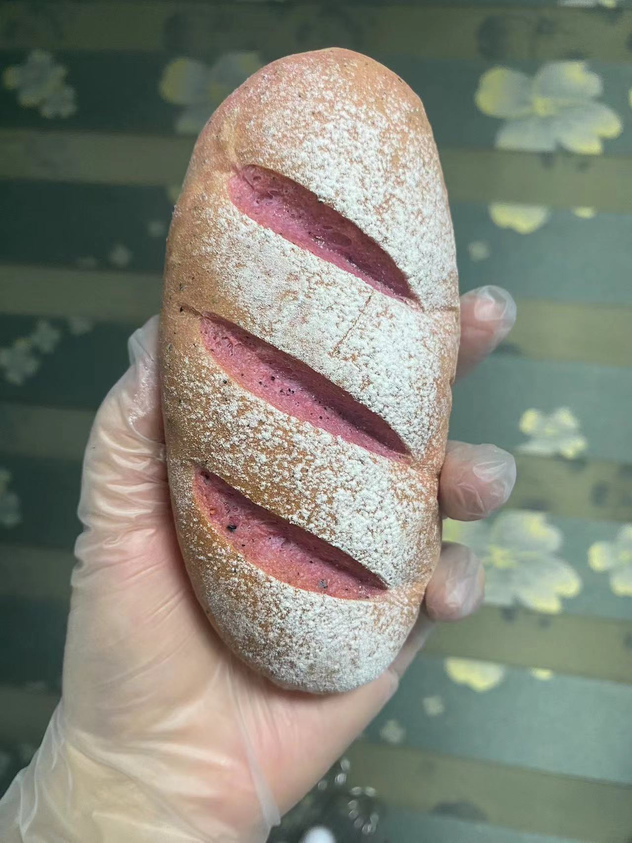 火龙果肉松麻薯面包（低糖）的做法