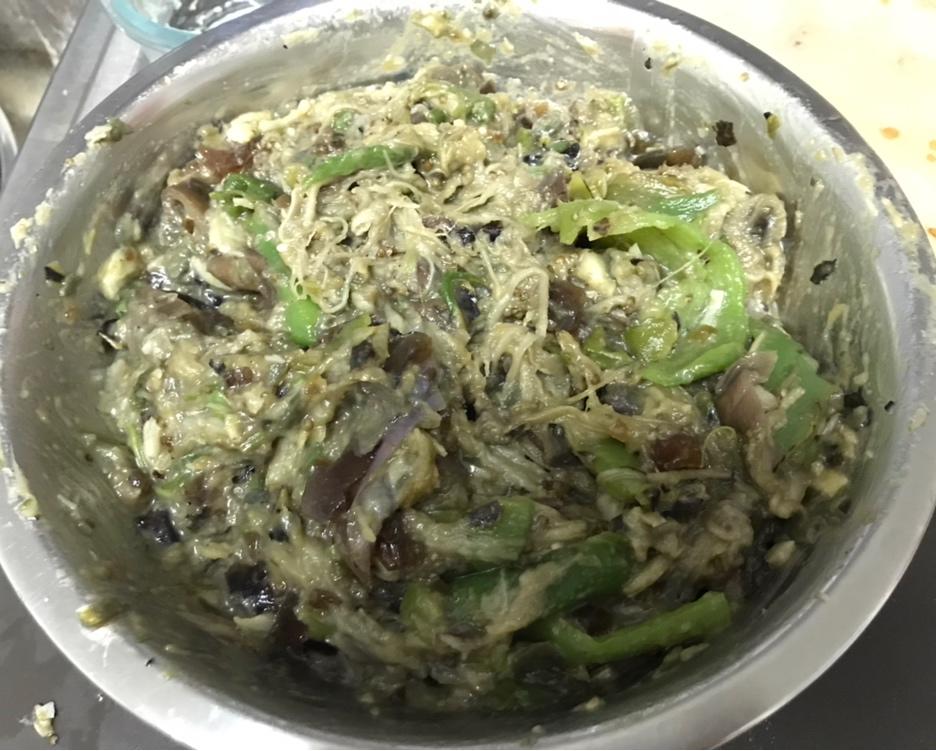 辣椒皮蛋擂茄子