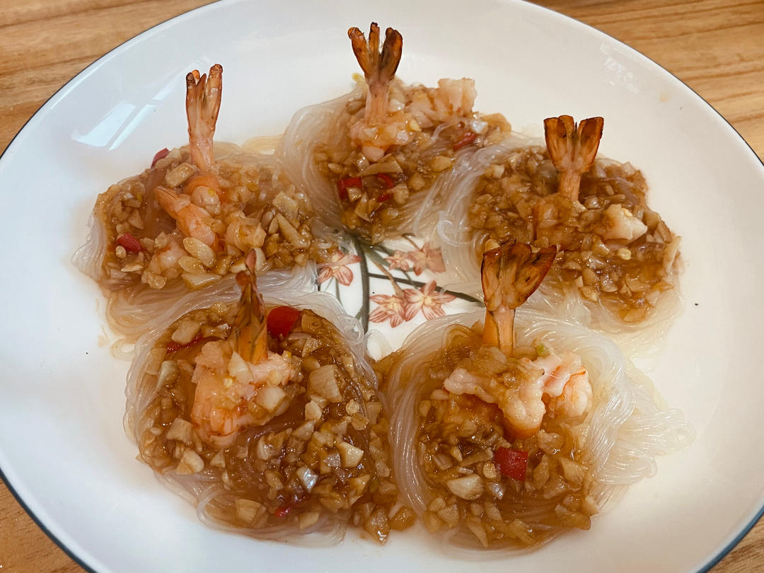 年夜菜之腰缠万贯~蒜蓉粉丝蒸虾尾