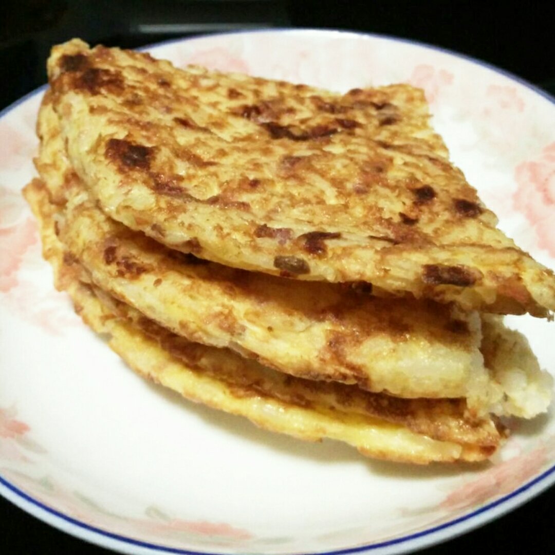 鸡蛋米饭饼——上班族快手早餐