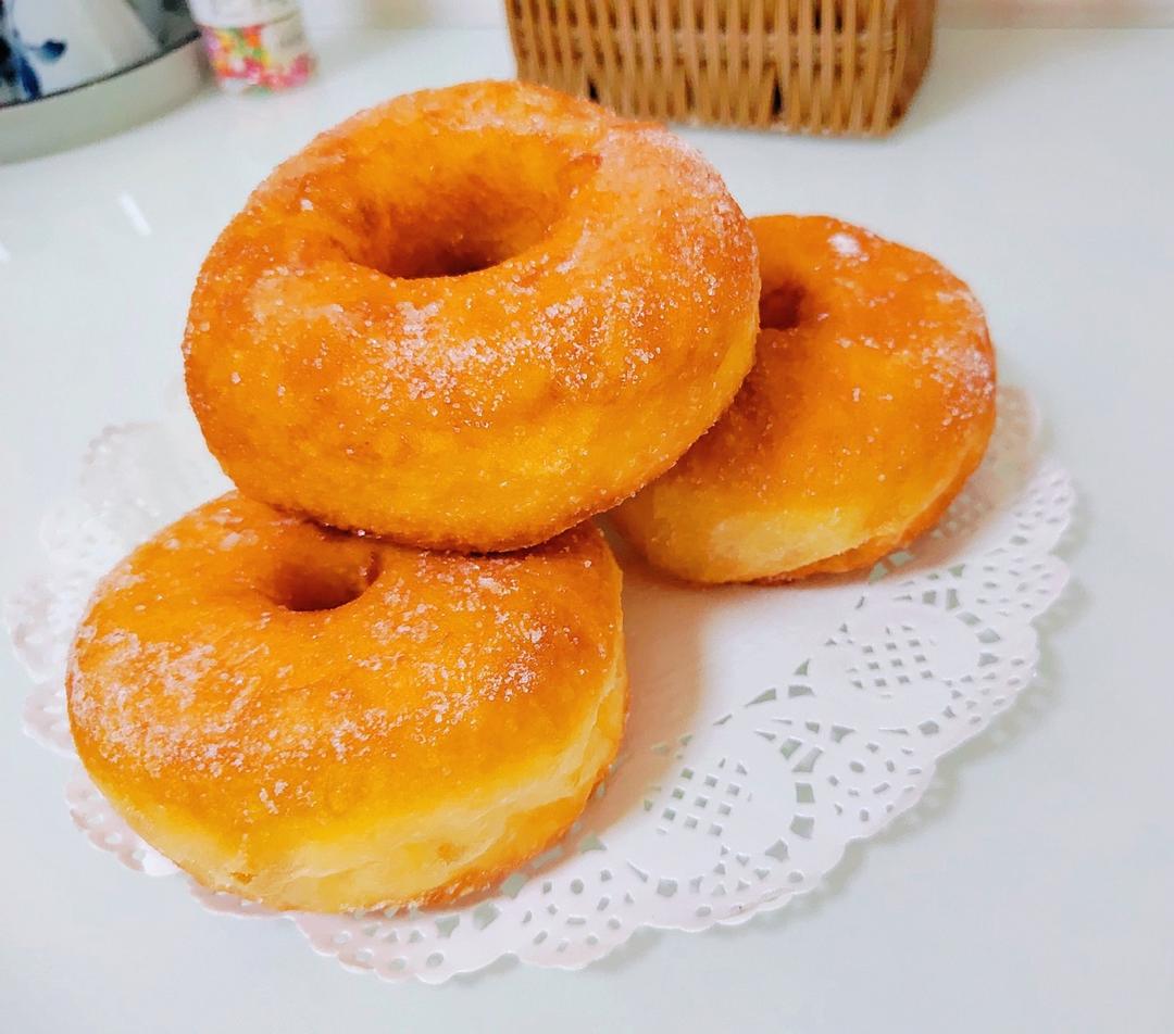 🍩超快手一小时低糖无需烤箱的甜甜圈（详细视频）