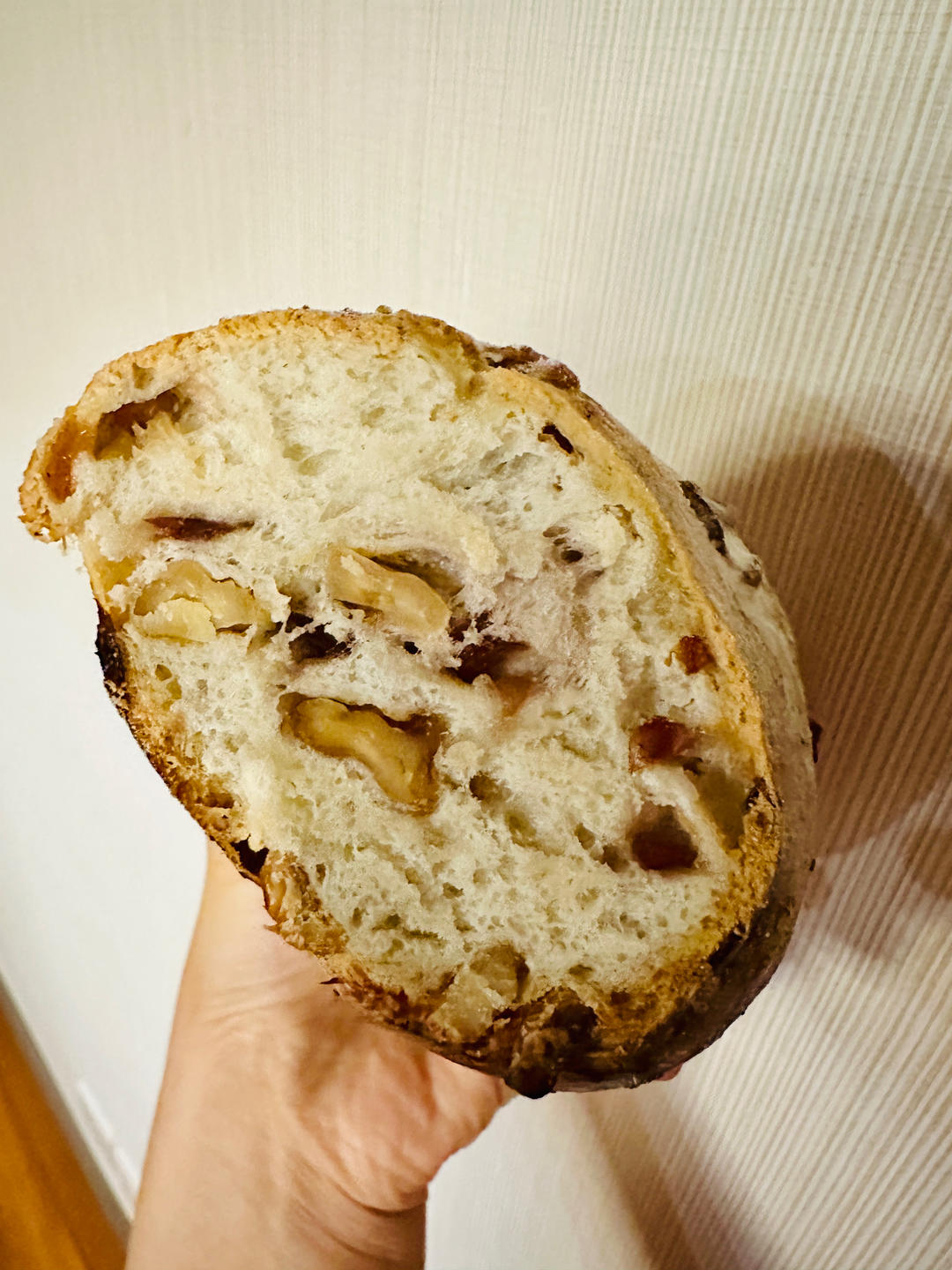 全麦蔓越莓核桃软欧包