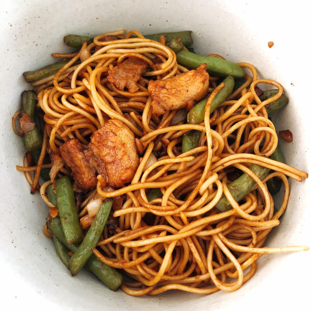 地道老北京扁豆焖面 豆角焖面 太好吃小心吃撑哦