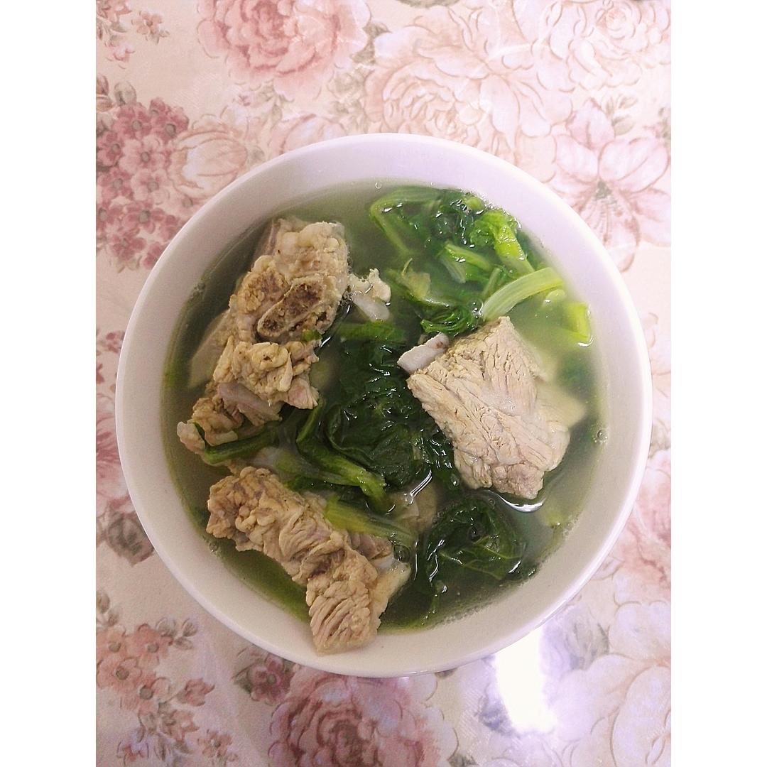 排骨小白菜汤