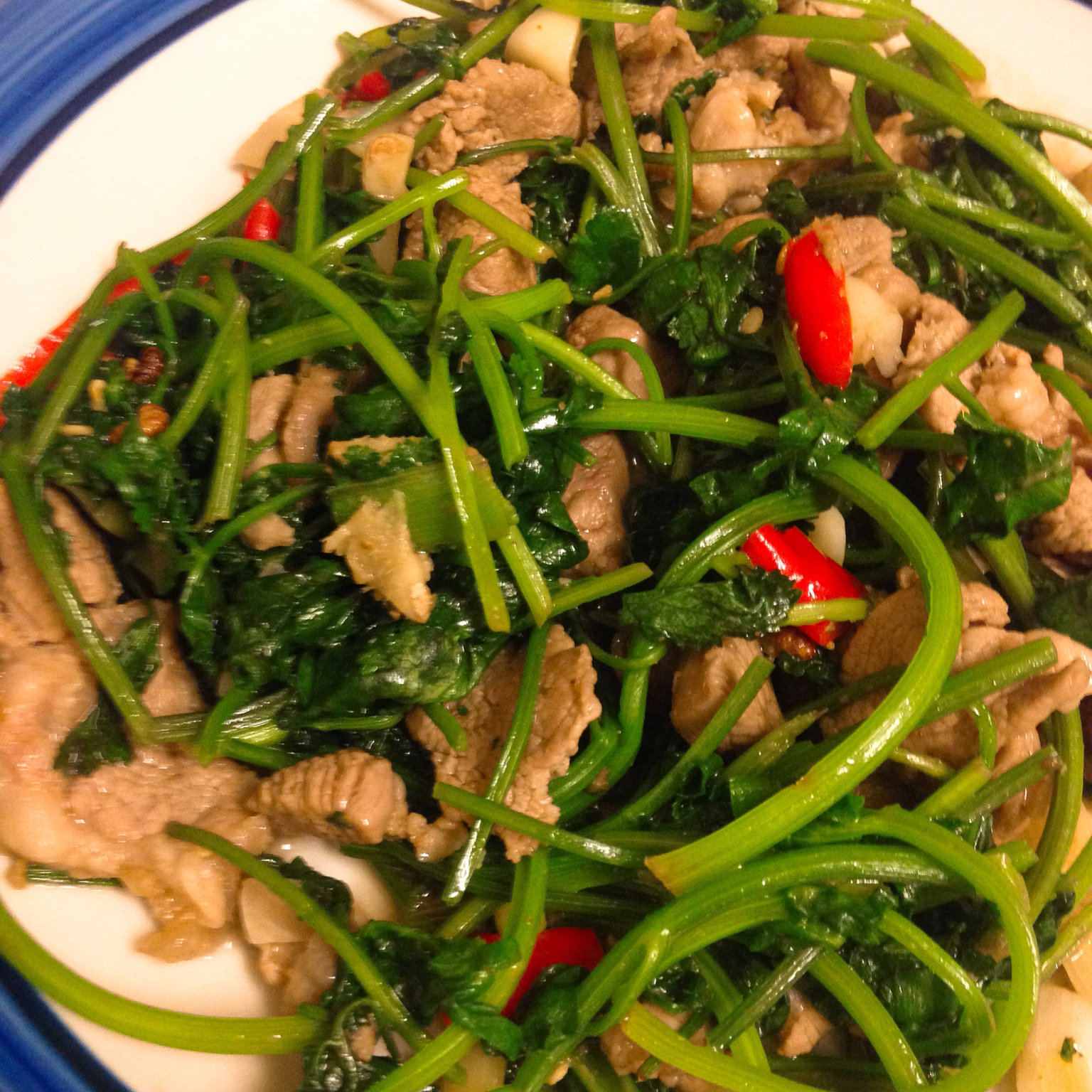 香菜炒麻辣羊肉