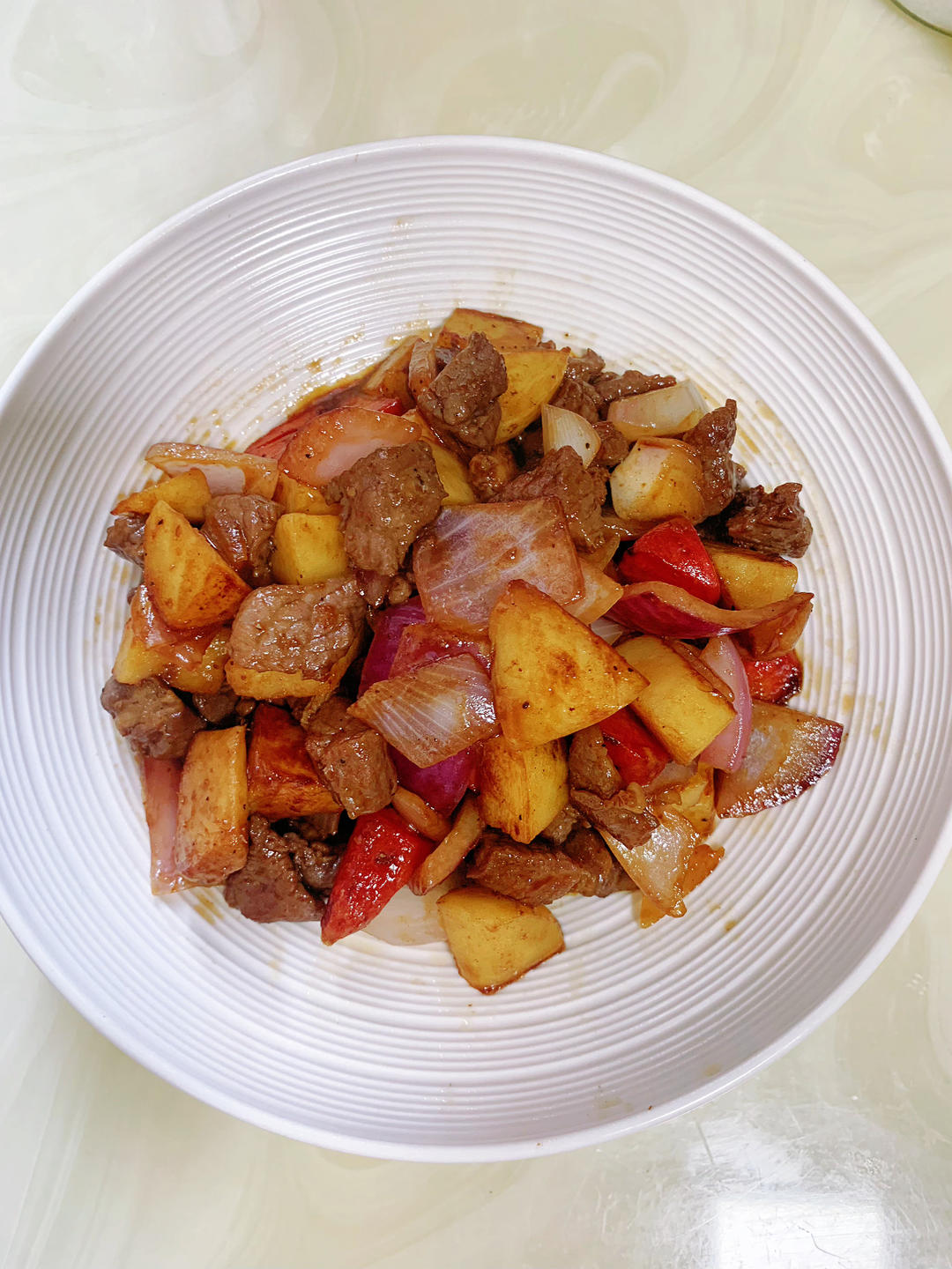 黑椒土豆牛肉粒