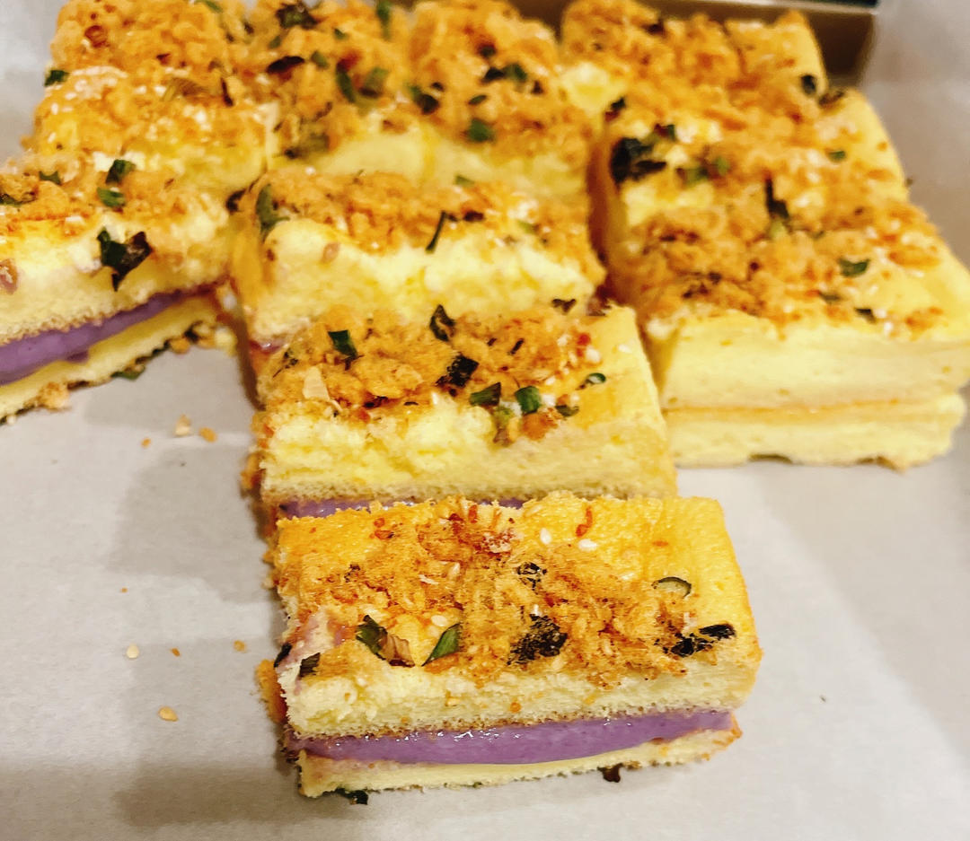 香葱海苔肉松芝麻蛋糕卷