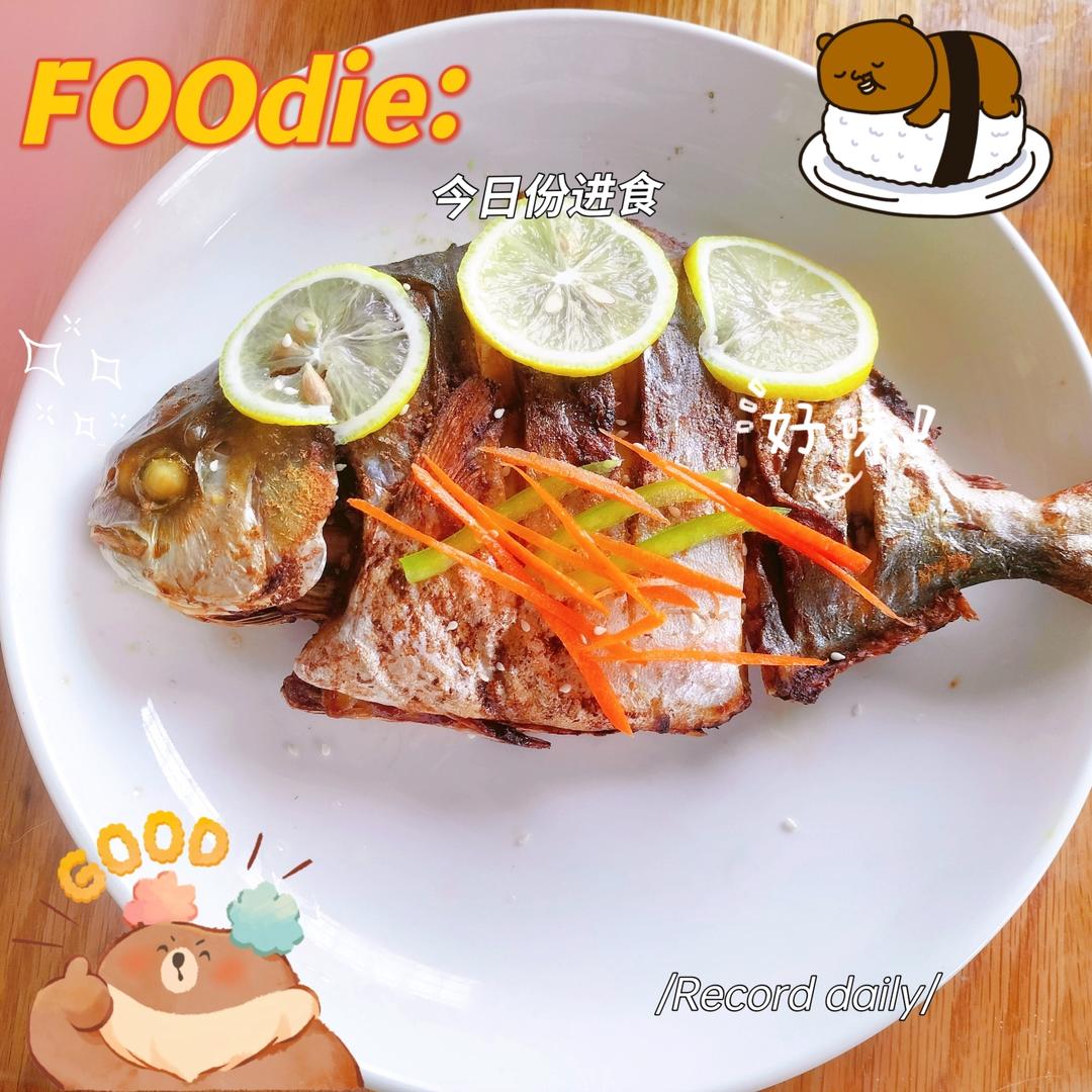 迷迭香烤金鲳鱼