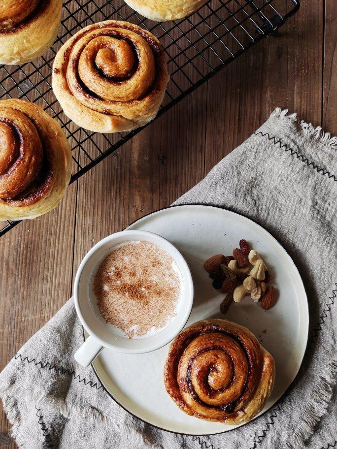 瑞典肉桂卷（附鲜酵母、活性干酵母、即时酵母用量换算公式）