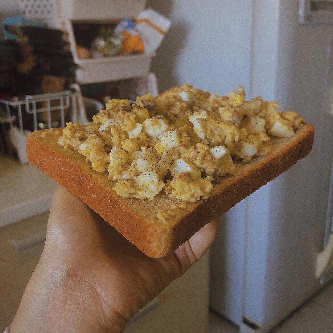 两种做法鸡蛋的日式鸡蛋三明治【低脂和风】