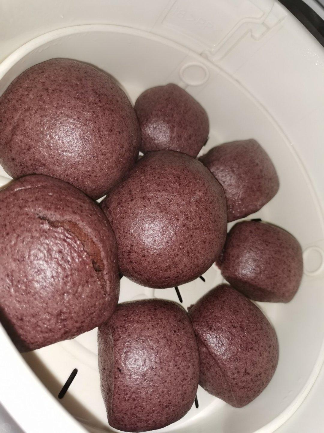 黑米粉刀切馒头