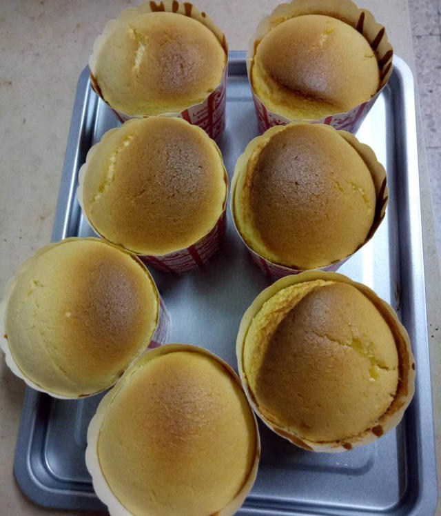 原味戚风纸杯蛋糕（烤箱做纸杯蛋糕）