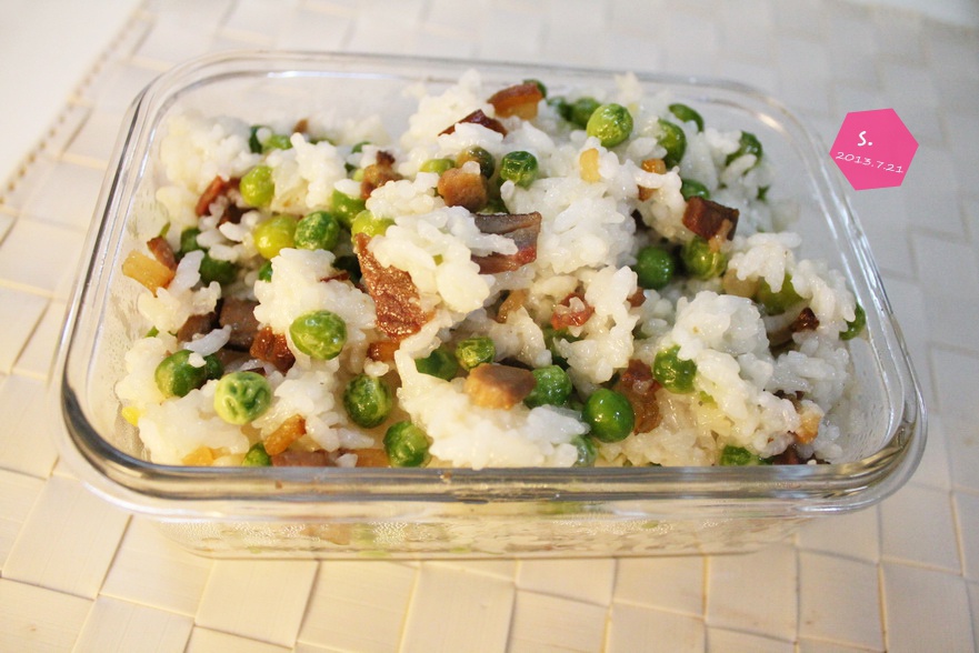 豌豆咸肉糯米饭