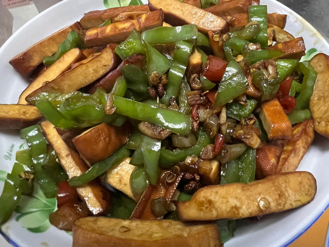 青椒炒豆干